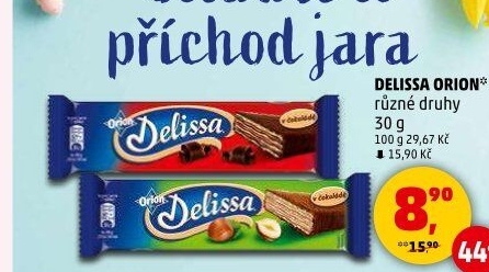 Oplatky celomáčené Delissa Orion