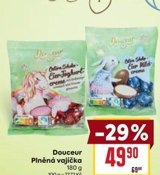 Čokoládová vajíčka plněná Douceur