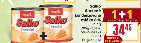 Mléko kondenzované Salko Tatra