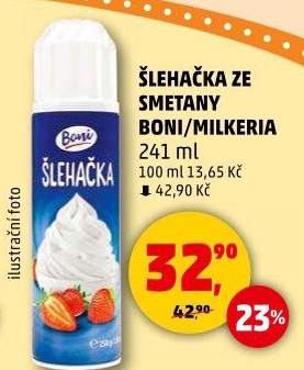 Šlehačka ve spreji Milkeria