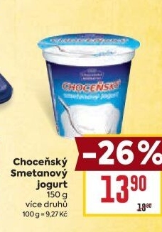 Bílý jogurt smetanový Choceňský