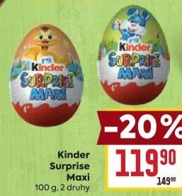 Čokoládové vajíčko s překvapením Maxi Kinder Surprise
