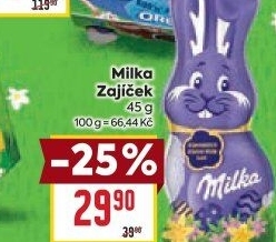 Čokoládový zajíc Milka