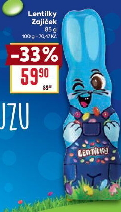 Čokoládový zajíc s lentilkami Orion