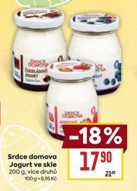 Jogurt ve skle Srdce Domova