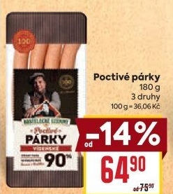Párky poctivé Kostelecké uzeniny