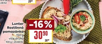 Rostlinné pomazánky Lunter