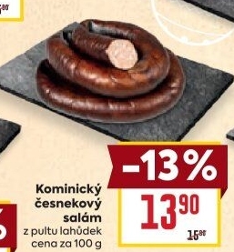 Salám kominický česnekový točený