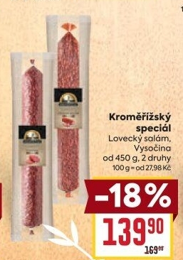Salám lovecký Kroměřížský speciál
