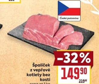 Špalíček z vepřové kotlety bez kosti