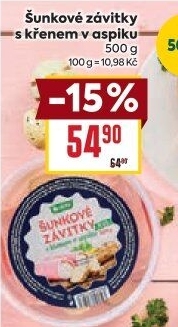 Šunkové závitky s křenem Delika