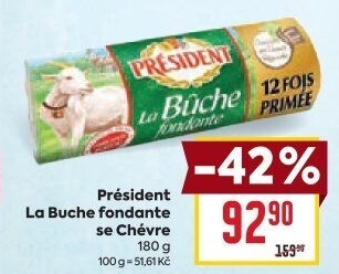 Sýr kozí La Buche fondante Président