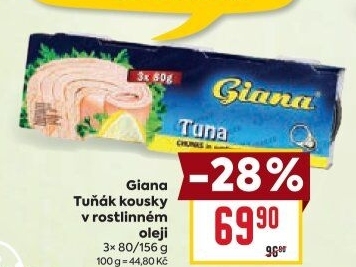Tuňák kousky v oleji Giana