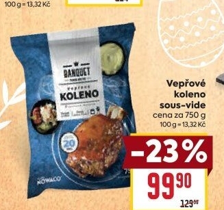 Vepřové koleno s kostí Sous vide Banquet