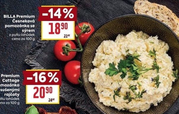 Česneková pomazánka se sýrem Billa Premium
