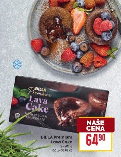 Lava Cake mražený Billa Premium
