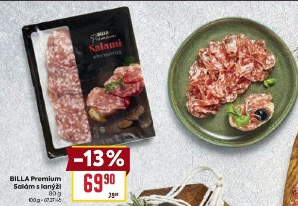 Salám s lanýži Premium Billa