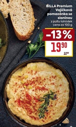 Vajíčková pomazánka se slaninou Billa Premium