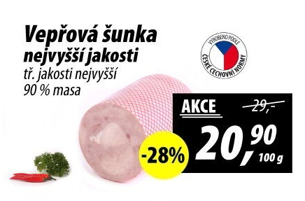 Šunka vepřová nejvyšší jakosti
