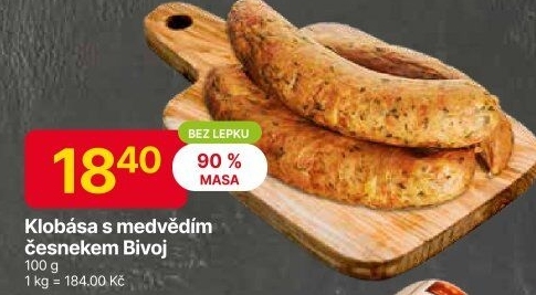 Klobása s medvědím česnekem Bivoj