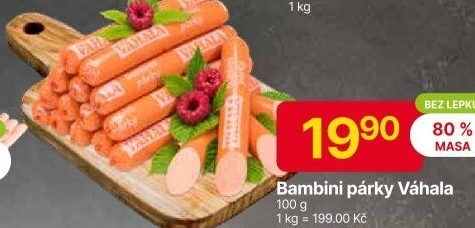 Párky vepřové Bambini Váhala