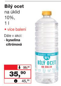 Bílý ocet na úklid 10% Beohemija