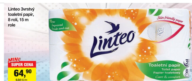 Toaletní papír 3vrstvý Linteo