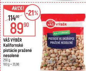 Pistácie pražené kalifornské Váš Výběr