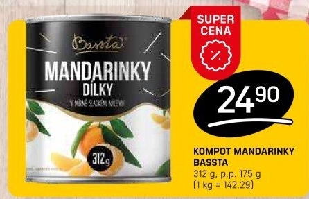 Kompot mandarinky Bassta