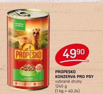 Konzerva pro psy Propesko
