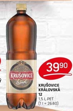 Pivo světlý ležák Královský 12° Krušovice