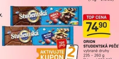 Čokoláda Studentská pečeť Orion