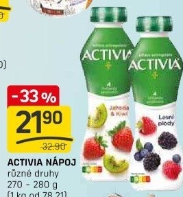 Jogurtový nápoj Activia Danone