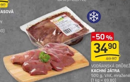 Kachní játra mražená Vodňanská kachna