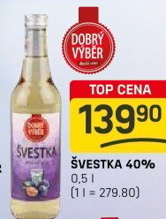 Pálenka Švestka Dobrý Výběr