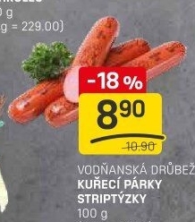 Párky kuřecí striptýzky Vodňanské kuře