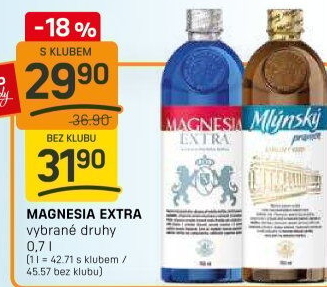 Přírodní voda Magnesia Extra