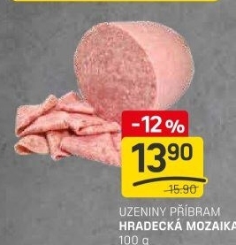Salám Hradecká mozaika Příbramská uzenina