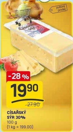 Sýr Císářský 30% Madeta