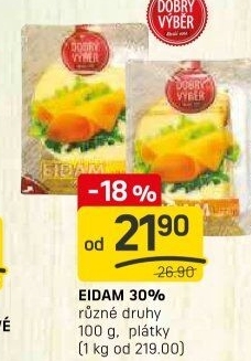 Sýr Eidam 30% Dobrý Výběr