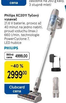 Aku tyčový vysavač Philips XC2011