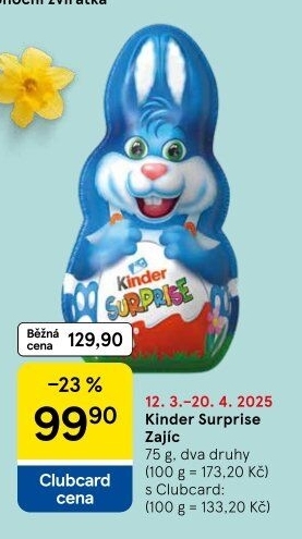 Čokoládová figurka s překvapením Kinder Surprise