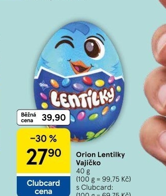 Čokoládové vajíčko s lentilkami Orion