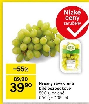 Hrozny bílé bezsemenné The Grower'