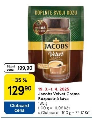Instantní káva Jacobs Velvet Crema