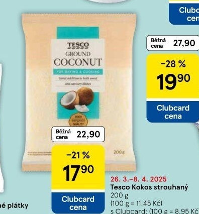 Kokos strouhaný Tesco