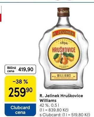 Pálenka Hruškovice Williams Rudolf Jelínek