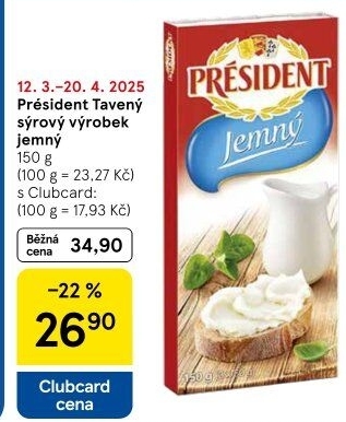 Tavené sýry Président