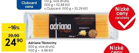 Těstoviny semolinové Adriana