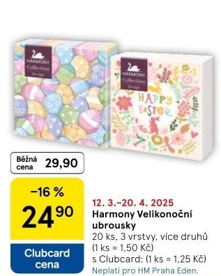 Ubrousky papírové 3vrstvé velikonoční Harmony